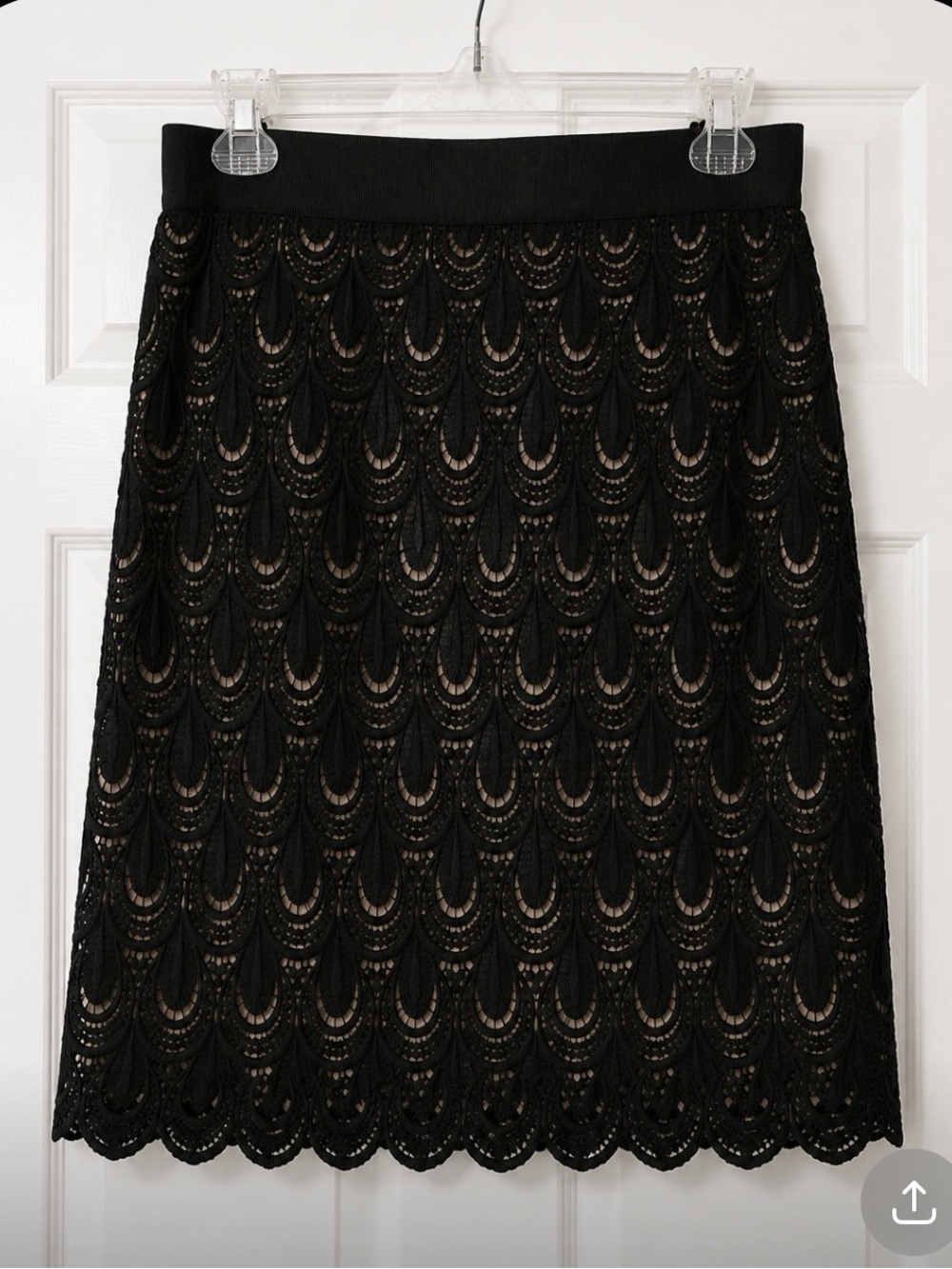 Ann Taylor Black Lace Mini Skirt